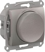 Светорегулятор поворотно-нажимной без рамки Systeme Electric Glossa 5-315Вт платина картинка